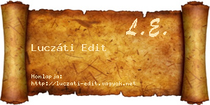 Luczáti Edit névjegykártya